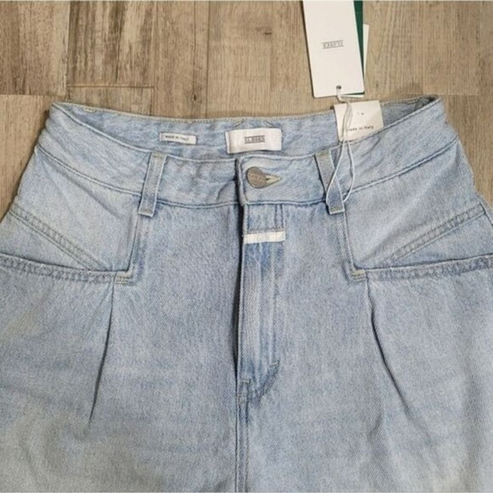 High waist Barrel jeans Closed Heritage Fit W/ 27 Light Blue Distressed NWT - Picture 6 of 13